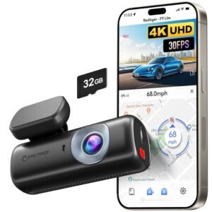 REDTIGER 4K Front Dash Cam for Car, ADAS, with 32GB Memory Card, Built-in WiFi&GPS
